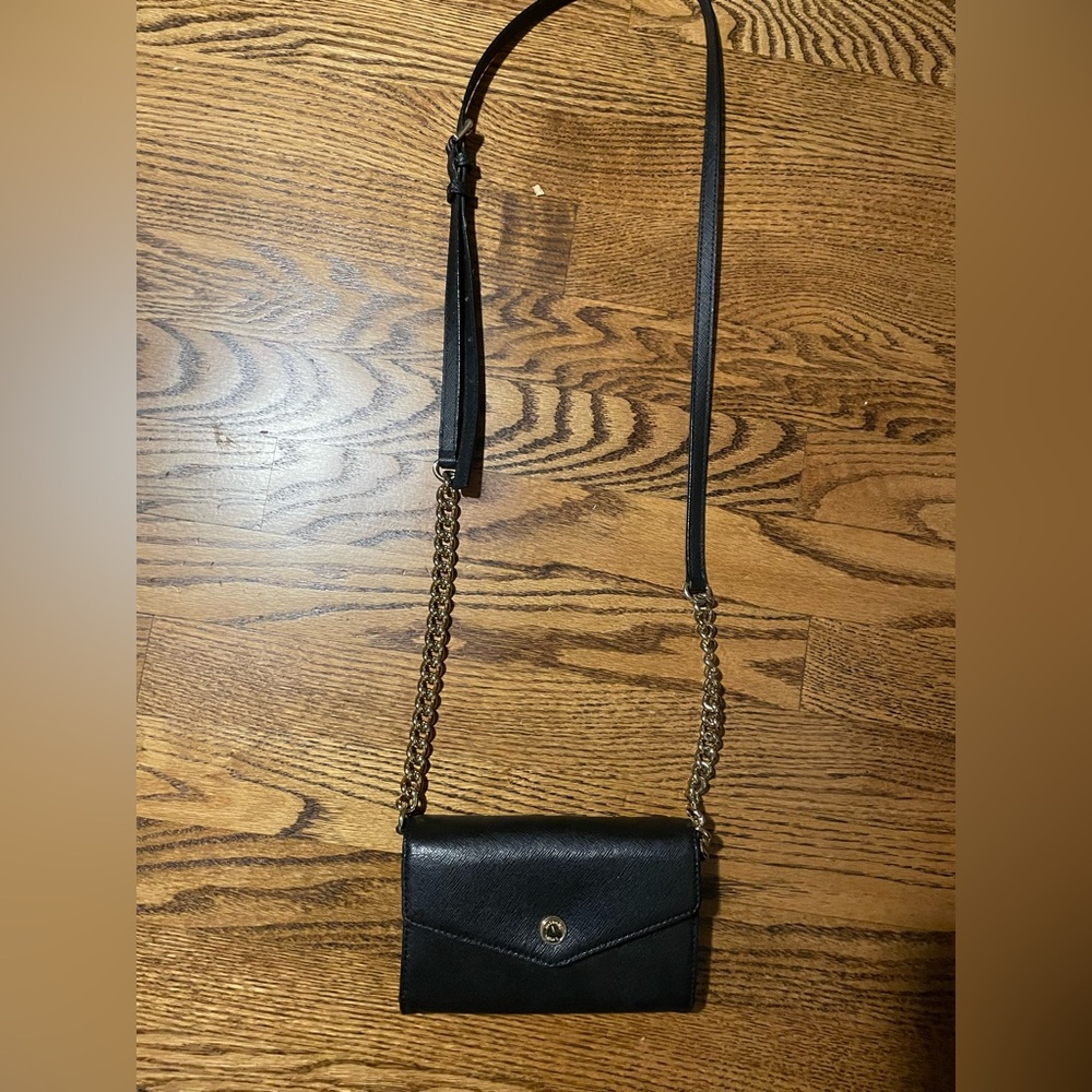 Michael Kors Elegant Black Leather Crossbody Bag